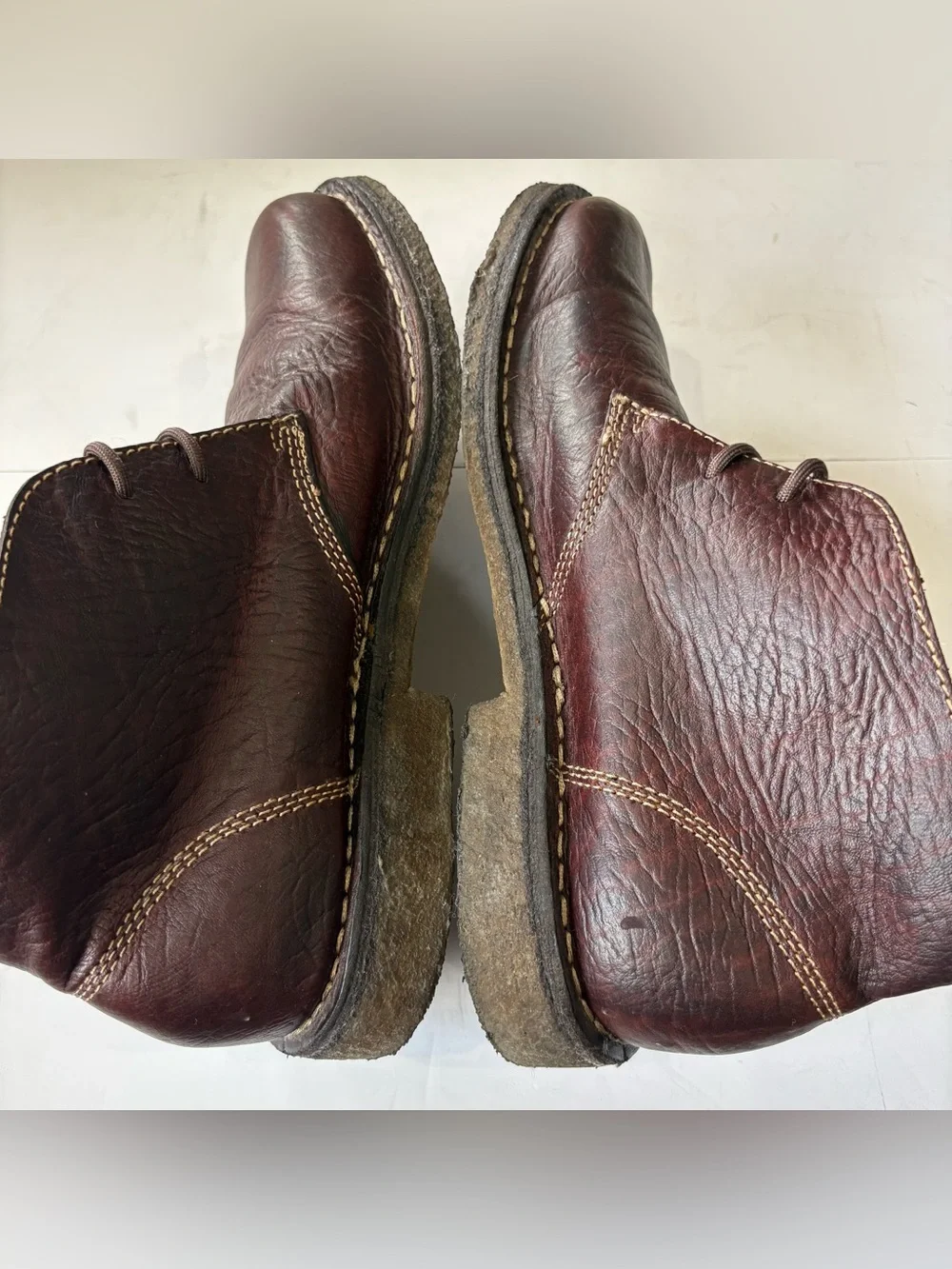 Duluth Trading Co Mens 9 M Brown Leather Chukka Boots Lace Up 39023